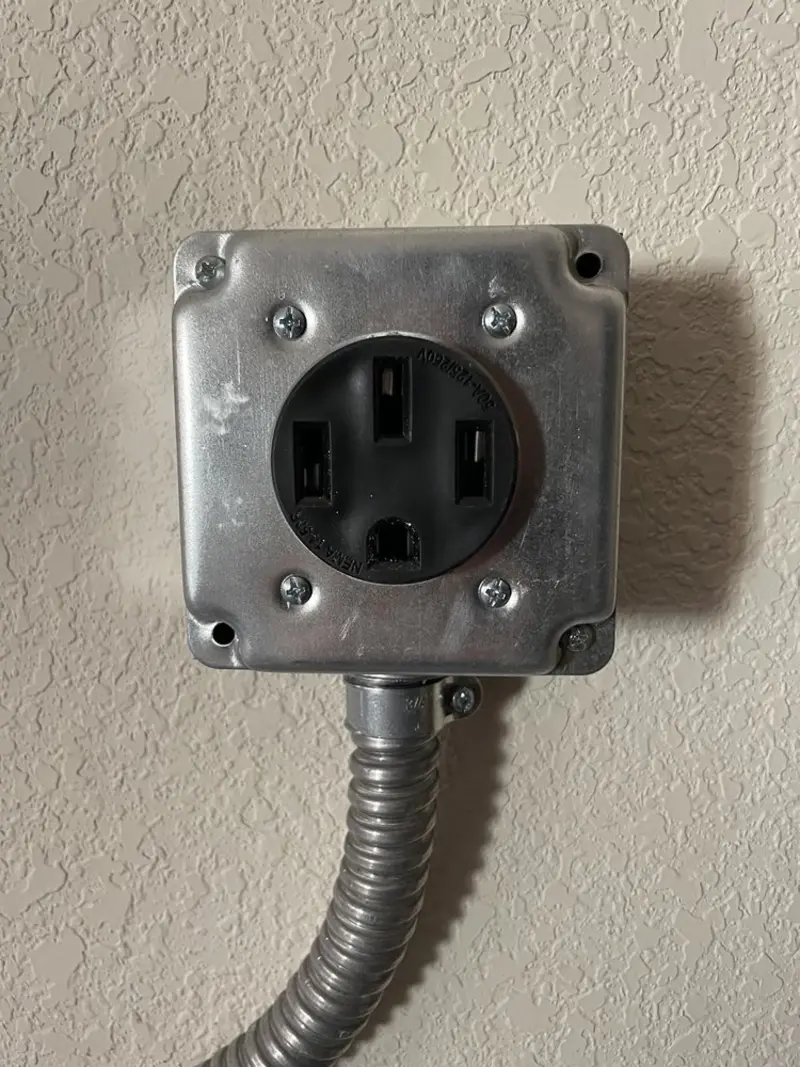 NEMA 14-50 outlet installed for Smart Home Electrical in Alamo